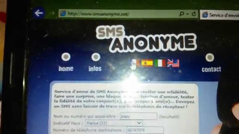 Comment envoyer SMS anonyme ?